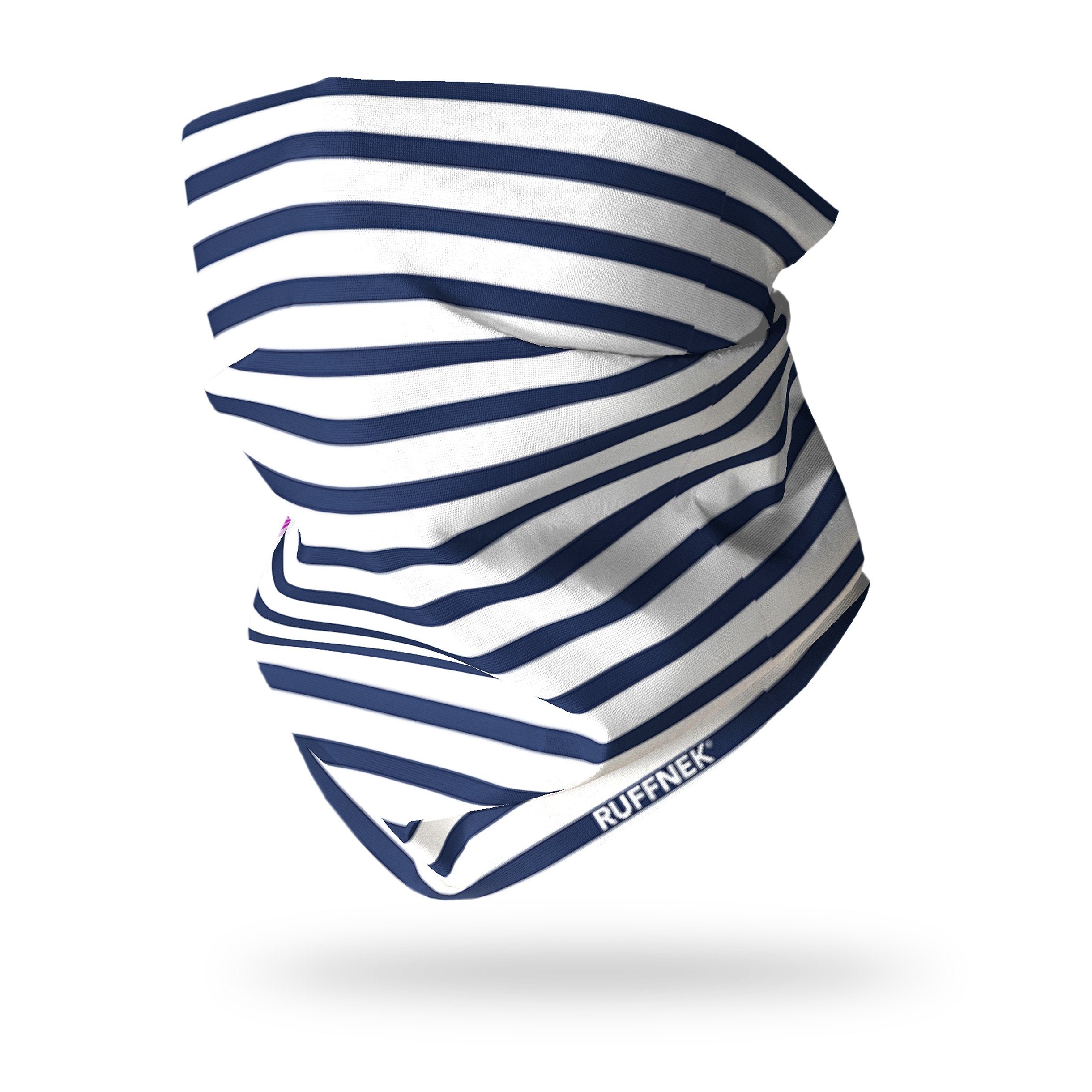 Blue & White Breton Stripe Snood Neck Scarf | Ruffnek – RUFFNEK® Ltd